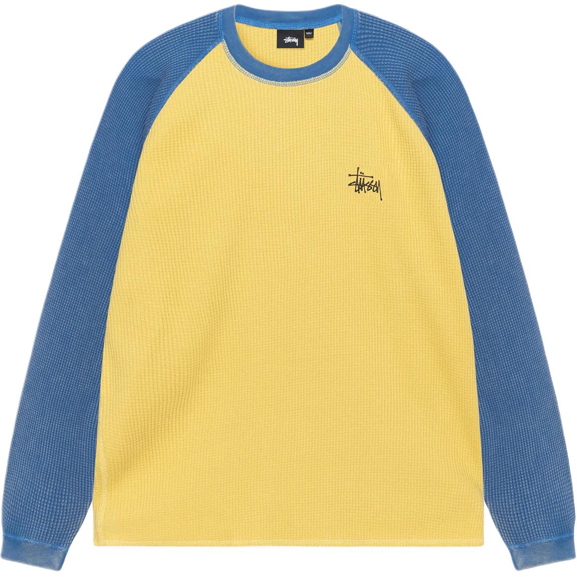 Sizing Stüssy SS25 Basic Thermal 2-Tone Raglan Lengan Panjang Unisex. 1140362