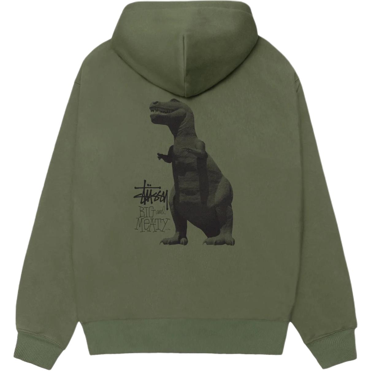 Details for Stüssy SS25 大而厚重恐龍拉鍊連帽衫 復古中性款衛衣. 1975133