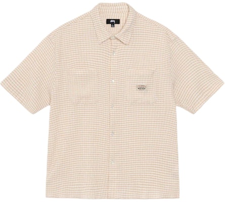 Camisa de Manga Corta Unisex Stüssy SS25 Estampado a Cuadros Arrugados. 1110371 Order Camisa de Manga Corta Unisex Stüssy SS25 Estampado a Cuadros Arrugados. 1110371