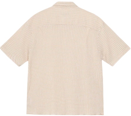 Camisa de Manga Corta Unisex Stüssy SS25 Estampado a Cuadros Arrugados. 1110371 Lookbook Camisa de Manga Corta Unisex Stüssy SS25 Estampado a Cuadros Arrugados. 1110371
