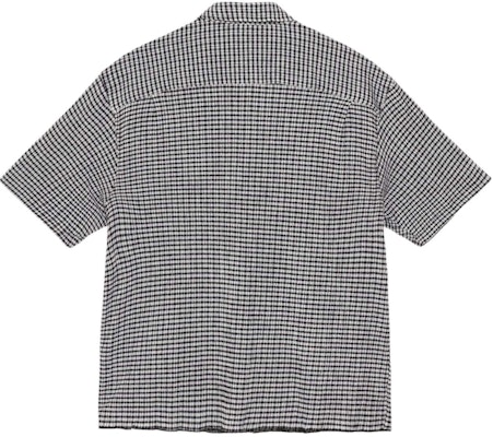 Camisa de Manga Corta Unisex Stüssy SS25 Estampado a Cuadros Arrugados. 1110371 Purchase Camisa de Manga Corta Unisex Stüssy SS25 Estampado a Cuadros Arrugados. 1110371