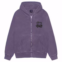 Lookbook Stüssy Stussy SS25 Dice Print Oversized Zip Hoodie Unisex American Vintage Style. 1975077