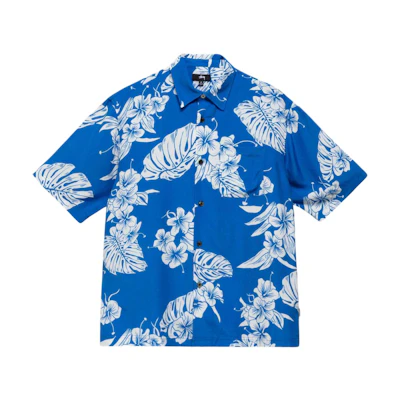 Stüssy Stussy SS25 Hawaiian Floral Button-Up Short Sleeve Shirt Unisex. 1110361