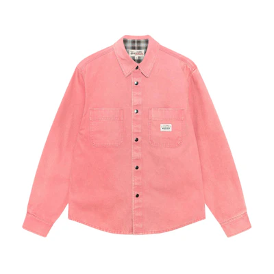 Stüssy Stussy SS25 Heavy Washed Canvas Shirt Vintage Unisex Design with Chest Pocket. 1110355