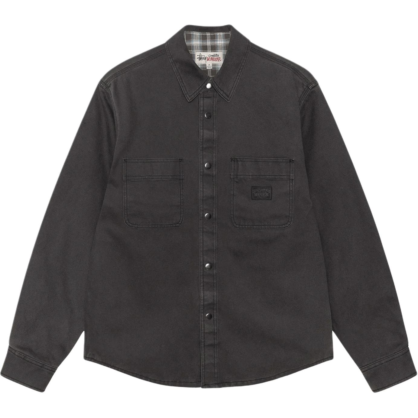 Stüssy Stussy SS25 Heavy Washed Canvas Shirt Vintage Unisex Design with Chest Pocket. 1110355 圖 2