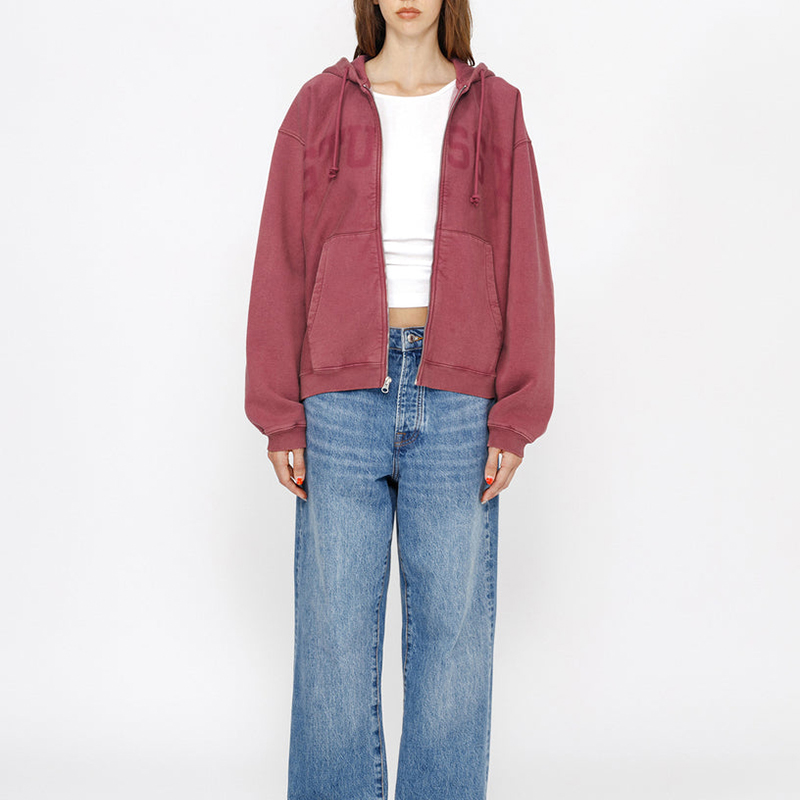 Stüssy Stussy SS25 Zip Hoodie Faded Graphic Logo Vintage Style Unisex Pullover. 118553 圖 4