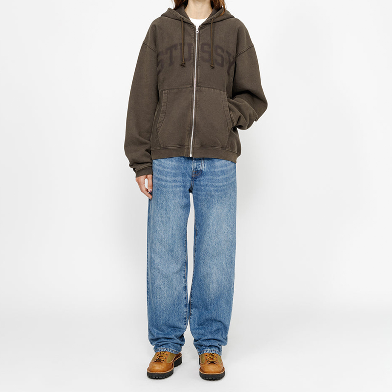 Stüssy Stussy SS25 Zip Hoodie Faded Graphic Logo Vintage Style Unisex Pullover. 118553 圖 8