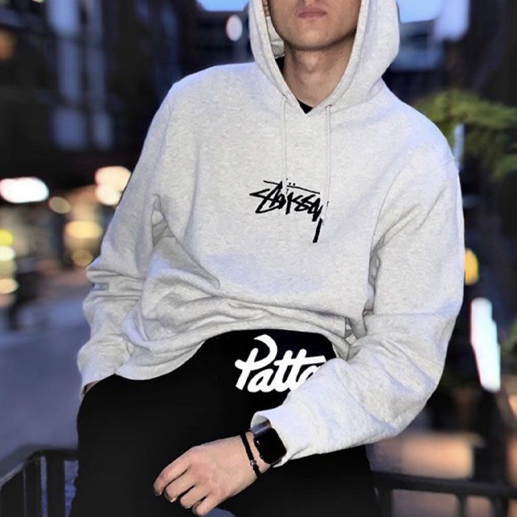 Stüssy Stussy Stock Logo Classic Embroidered Hoodie Unisex Winter Retro Fleece Sweater. 118366 圖 12