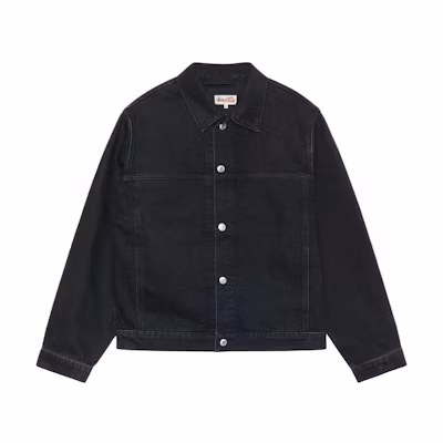 Stüssy Stussy Summer Denim Trucker Jacket with Logo Button Closure Unisex Retro Style. 115781