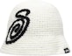 Buy Stüssy Stussy Topi Bucket Logo Swirl Acrylic Putih Unisex Gaya Pasangan. 1321208-BONE