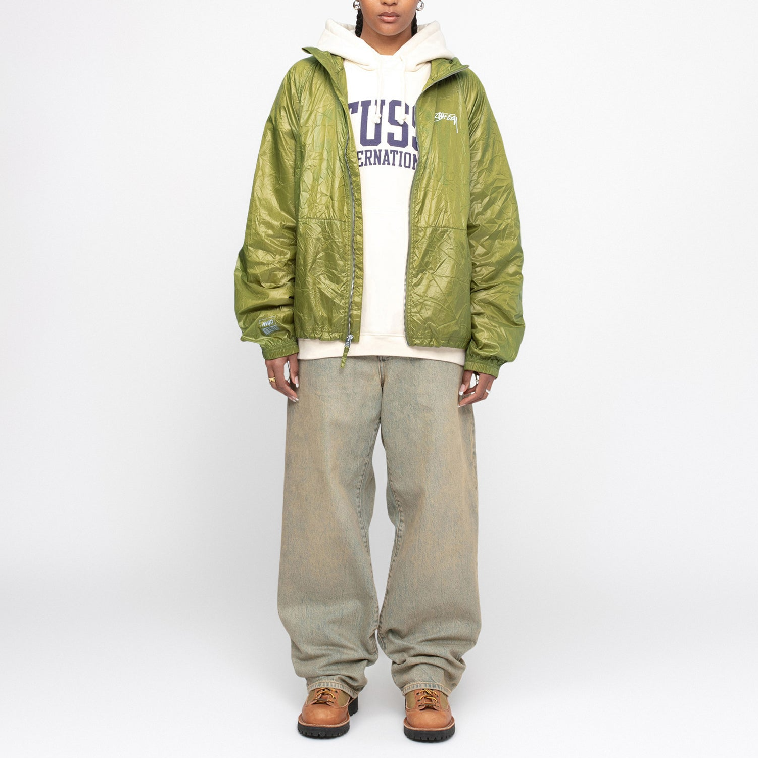 Purchase Stüssy Unisex Denim Jeans Biru Gaya Kasual Longgar Selesa Retro. 116599-BEWA