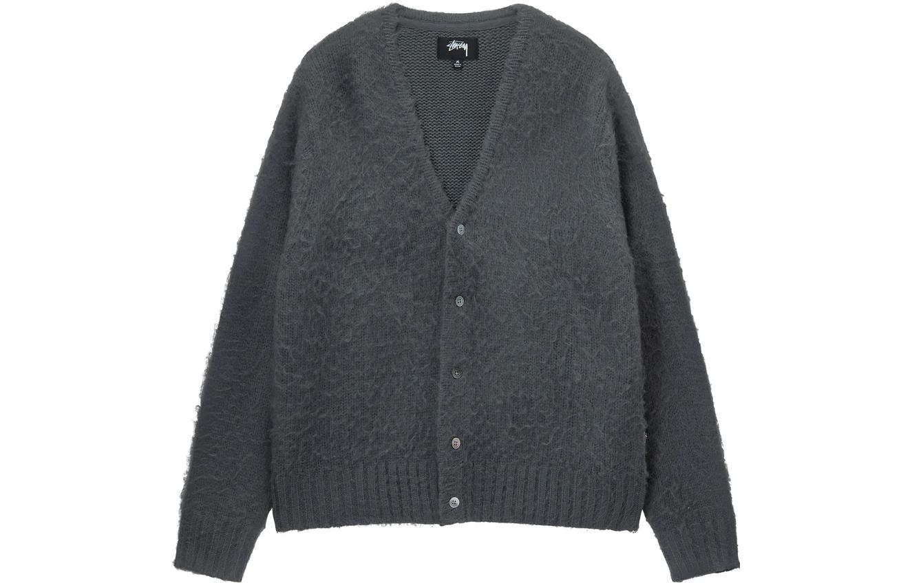 Stüssy Stussy Unisex Vintage V-Neck Button-Up Long Sleeve Knit Cardigan. 117163