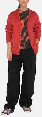 스투시 유니섹스 빈티지 브이넥 버튼업 긴팔 니트 가디건. 117163 7