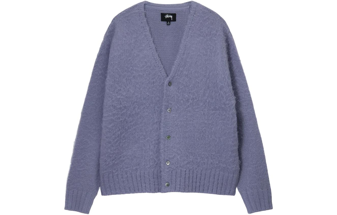 Details for 스투시 유니섹스 빈티지 브이넥 버튼업 긴팔 니트 가디건. 117163