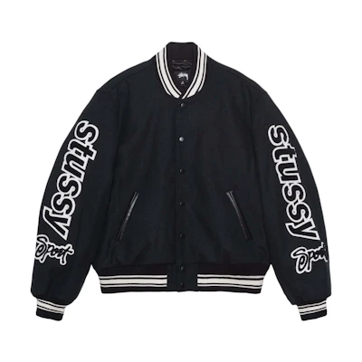 Stüssy Stussy Varsity Letterman Jacket American Retro Baseball Style Outerwear. 115748