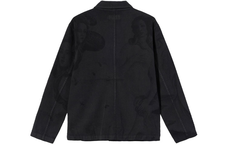 Lookbook Stüssy Stussy Venus Chore Jacket Unisex Black - Vintage Style Warm Twill Collar Jacket 115600
