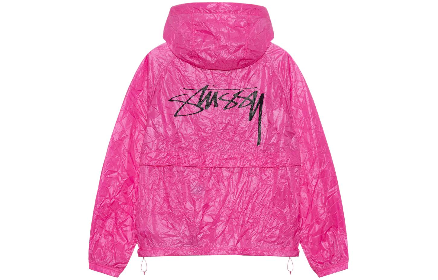 Stüssy Stussy Vintage Crinkle Nylon Logo Zip Jacket Unisex Retro Style 115746