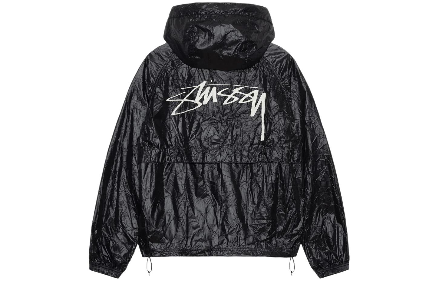 Stüssy Stussy Vintage Crinkle Nylon Logo Zip Jacket Unisex Retro Style 115746 圖 2