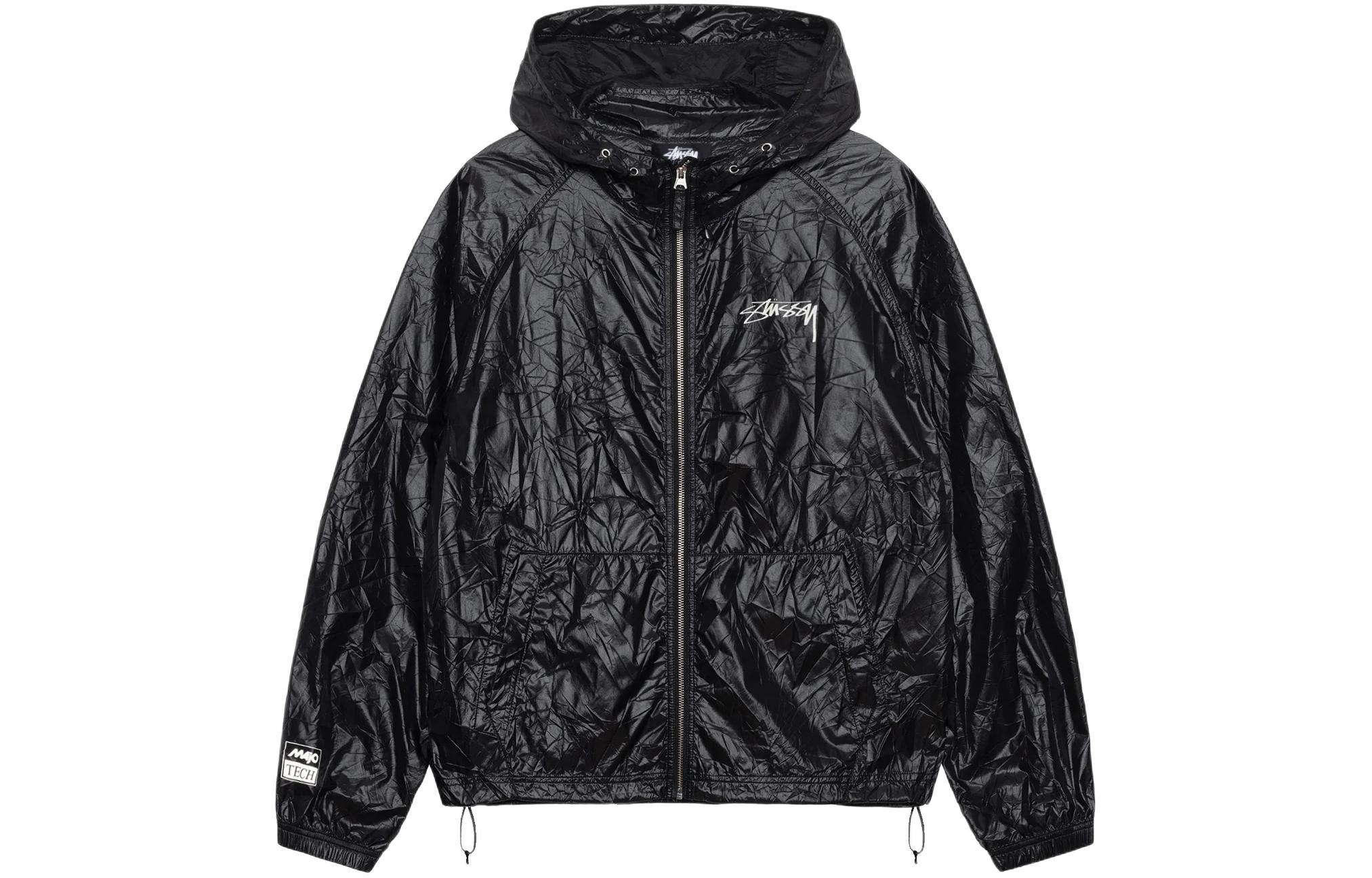 Stüssy Stussy Vintage Crinkle Nylon Logo Zip Jacket Unisex Retro Style 115746 圖 3