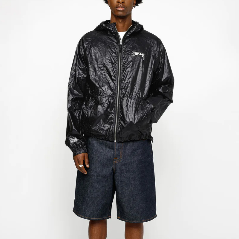 Stüssy Stussy Vintage Crinkle Nylon Logo Zip Jacket Unisex Retro Style 115746 圖 4