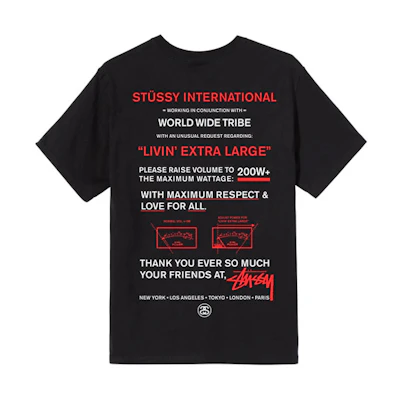 Stüssy Stussy Vintage Letter Print Crewneck T-Shirt Unisex 1904626