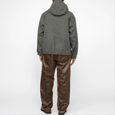 Stüssy Stussy 复古寬鬆版連帽蠟材質短款風衣外套 男女適穿外套. 115752 Sizing Stüssy Stussy 复古寬鬆版連帽蠟材質短款風衣外套 男女適穿外套. 115752