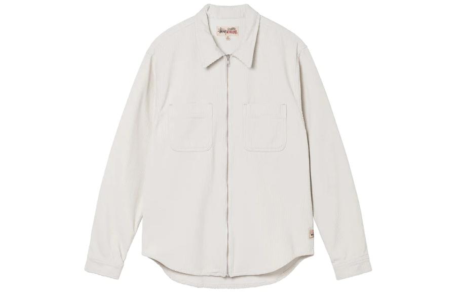 Stüssy Stussy Wide Wale Cord Zip Shirt  Vintage Long Sleeve Retro Style Shirt. 1110243