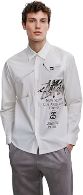Stüssy Stussy World Tour FW22 Solid Color Logo Print Long Sleeve Shirt White . 1110249 Purchase Stüssy Stussy World Tour FW22 Solid Color Logo Print Long Sleeve Shirt White . 1110249