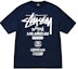 Order Kaos Stüssy Stussy World Tour Unisex Lengan Pendek Crewneck. 1904877