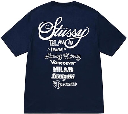 Kaos Stüssy Stussy World Tour Unisex Lengan Pendek Crewneck. 1904877 Lookbook Kaos Stüssy Stussy World Tour Unisex Lengan Pendek Crewneck. 1904877