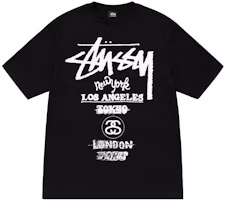 Shop Stüssy Stussy 世界巡迴圖案短袖男女圓領T恤 1904877