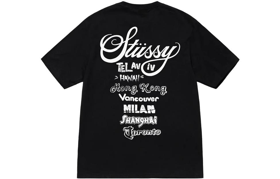 Purchase Kaos Stüssy Stussy World Tour Unisex Lengan Pendek Crewneck. 1904877