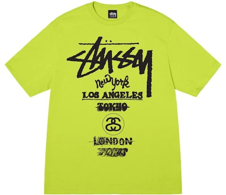 Kaos Stüssy Stussy World Tour Unisex Lengan Pendek Crewneck. 1904877 Details for Kaos Stüssy Stussy World Tour Unisex Lengan Pendek Crewneck. 1904877