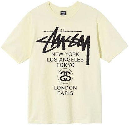 Stüssy Stussy World Tour Graphic Tee Unisex Vintage Crewneck T-Shirt. 3903614 6