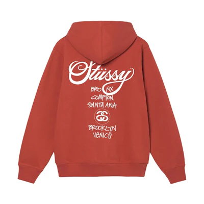 Stüssy Stussy World Tour Hoodie Logo Pullover Unisex Sweatshirt. 3923658