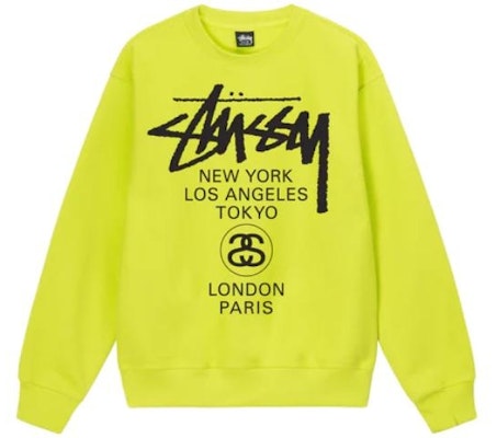 Stüssy 男士世界巡游标志印花长袖复古卫衣. 3913658 4