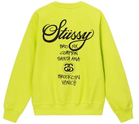 Stüssy 男士世界巡游标志印花长袖复古卫衣. 3913658 5