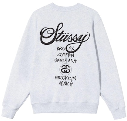 Stüssy 男士世界巡游标志印花长袖复古卫衣. 3913658 9