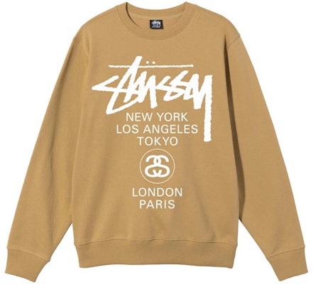 Stüssy 男士世界巡游标志印花长袖复古卫衣. 3913658 12