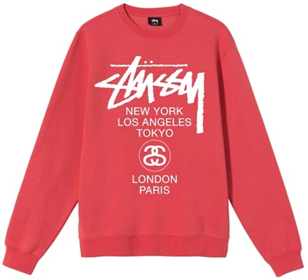 Stüssy 男士世界巡游标志印花长袖复古卫衣. 3913658 Order Stüssy 男士世界巡游标志印花长袖复古卫衣. 3913658