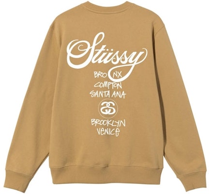 Stüssy 男士世界巡游标志印花长袖复古卫衣. 3913658 13