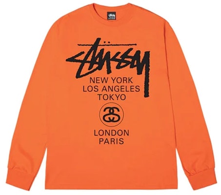 Stüssy Stussy Kaos Panjang Unisex Retro World Tour LS dengan Cetakan Huruf 3993713 Order Stüssy Stussy Kaos Panjang Unisex Retro World Tour LS dengan Cetakan Huruf 3993713