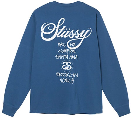 Stüssy Stussy Kaos Panjang Unisex Retro World Tour LS dengan Cetakan Huruf 3993713 Sizing Stüssy Stussy Kaos Panjang Unisex Retro World Tour LS dengan Cetakan Huruf 3993713