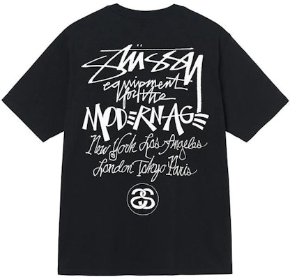Stüssy 世界巡演現代標誌塗鴉印花純棉男女同款T恤。 1904793 Buy Stüssy 世界巡演現代標誌塗鴉印花純棉男女同款T恤。 1904793