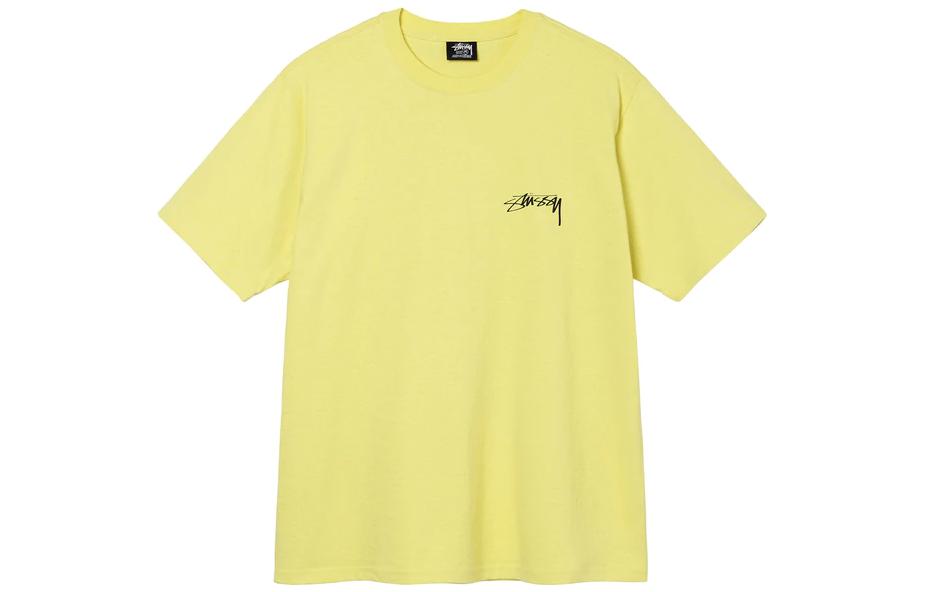 Sizing Stüssy 世界巡演現代標誌塗鴉印花純棉男女同款T恤。 1904793