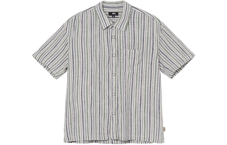 Stüssy Stussy Wrinkly Cotton Gauze Classic Vintage Short-Sleeve Shirt Mens. 1110222 圖 2