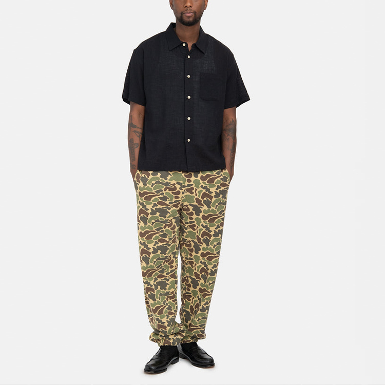 Stüssy Stussy Wrinkly Cotton Gauze Classic Vintage Short-Sleeve Shirt Mens. 1110222 圖 8