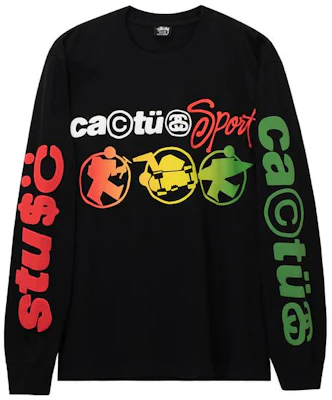 Stüssy Stussy x Cactus Plant Flea Market Letter Print Long Sleeve Retro Tee Black. 3993771 Buy Stüssy Stussy x Cactus Plant Flea Market Letter Print Long Sleeve Retro Tee Black. 3993771