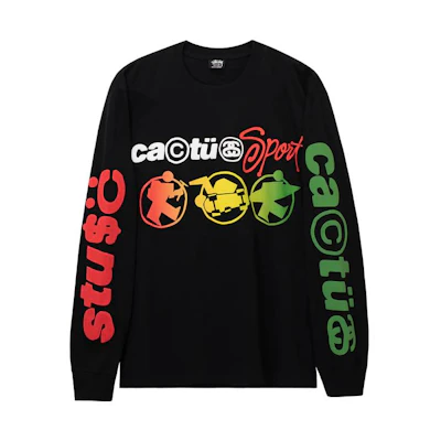 Stüssy Stussy CPFM Letter Print Long Sleeve Retro Tee Black. 3993771