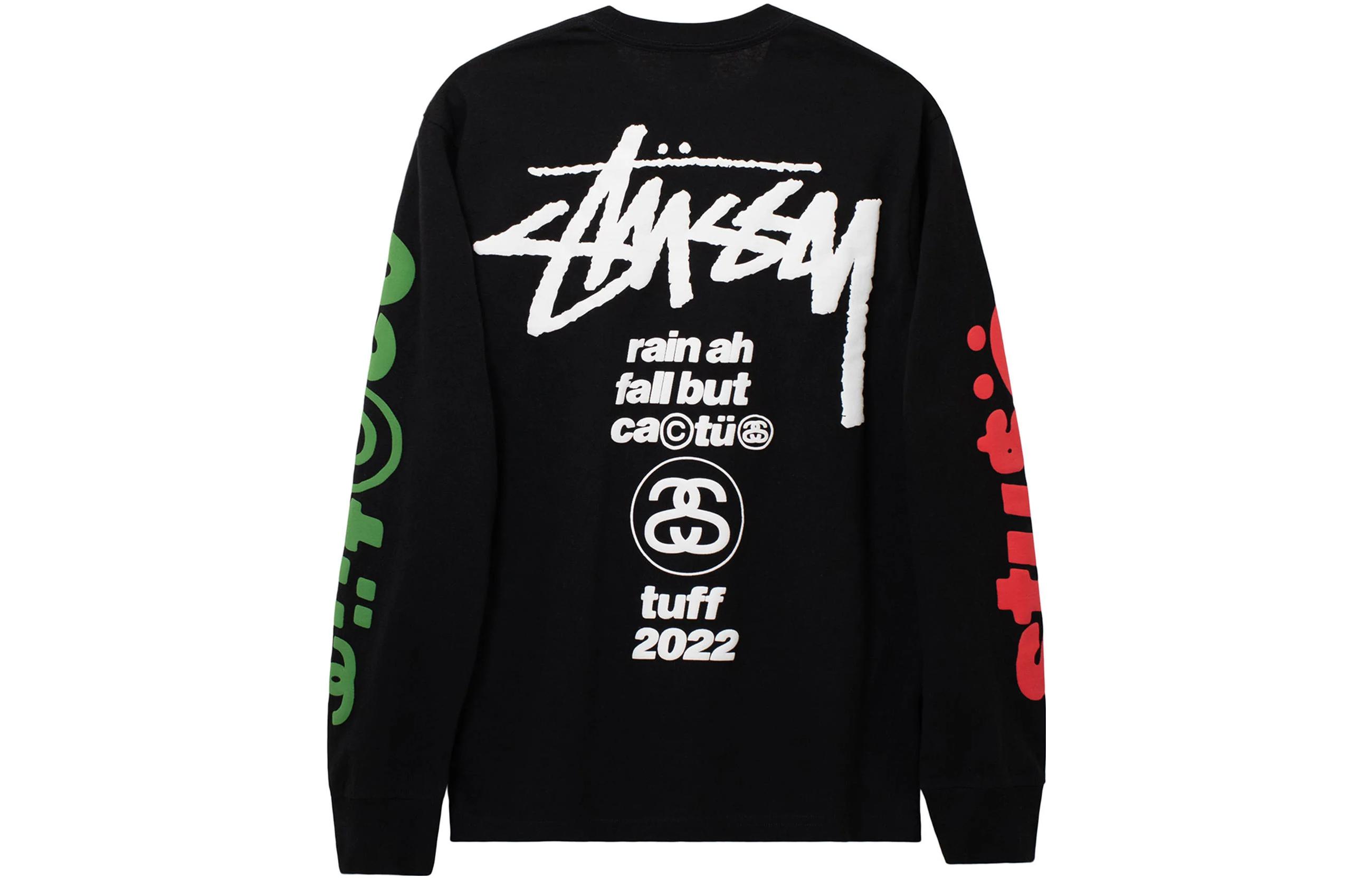 Lookbook Stüssy Stussy x Cactus Plant Flea Market Letter Print Long Sleeve Retro Tee Black. 3993771